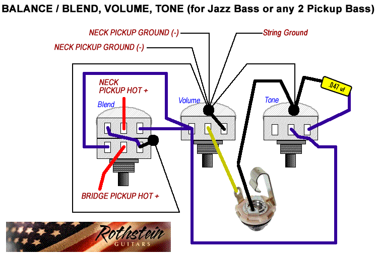 Rothstein Guitars Serious Tone For, Bass Guitar Pickup Wiring Diagram